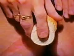 A delighted girl tosses her hairless, obscene cleft and removes her belt.